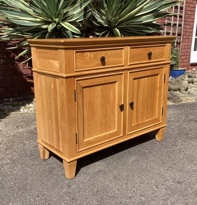 Oak Furniture Land Solid Oak Sideboard Cupboard 