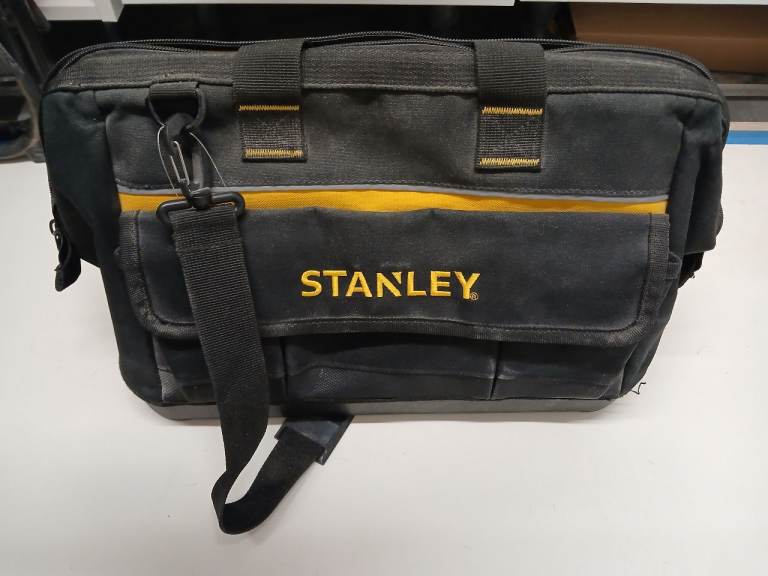 Stanley Open Mouth Tool Bag Multi Pocket – Black and Yellow, Good Condition