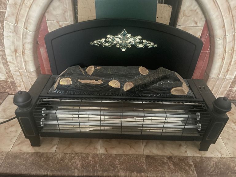 Electric Fireplace Heater with Realistic Log Effect