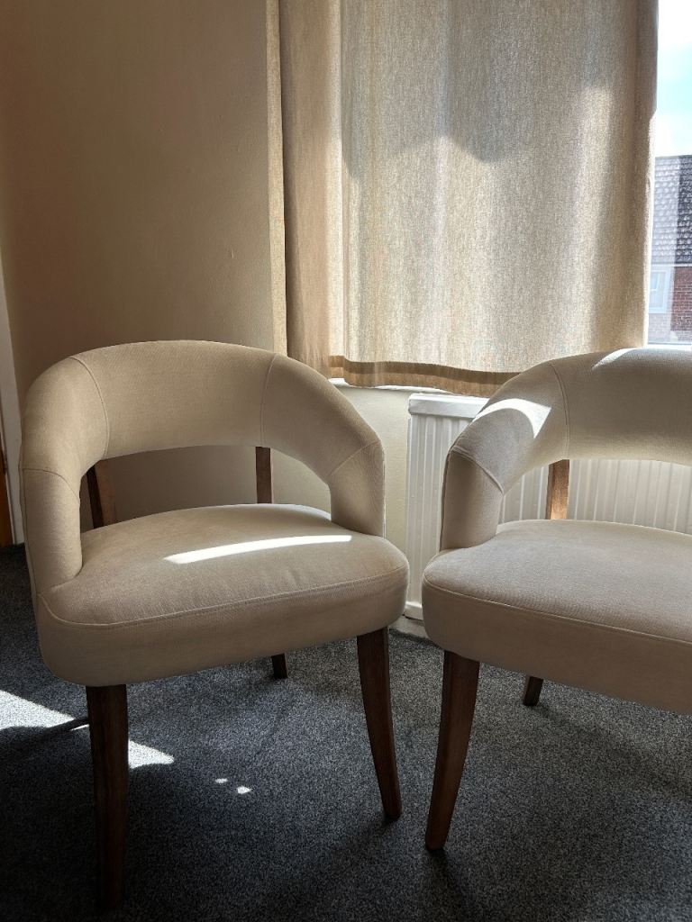 Laura Ashley 2 creamy chairs