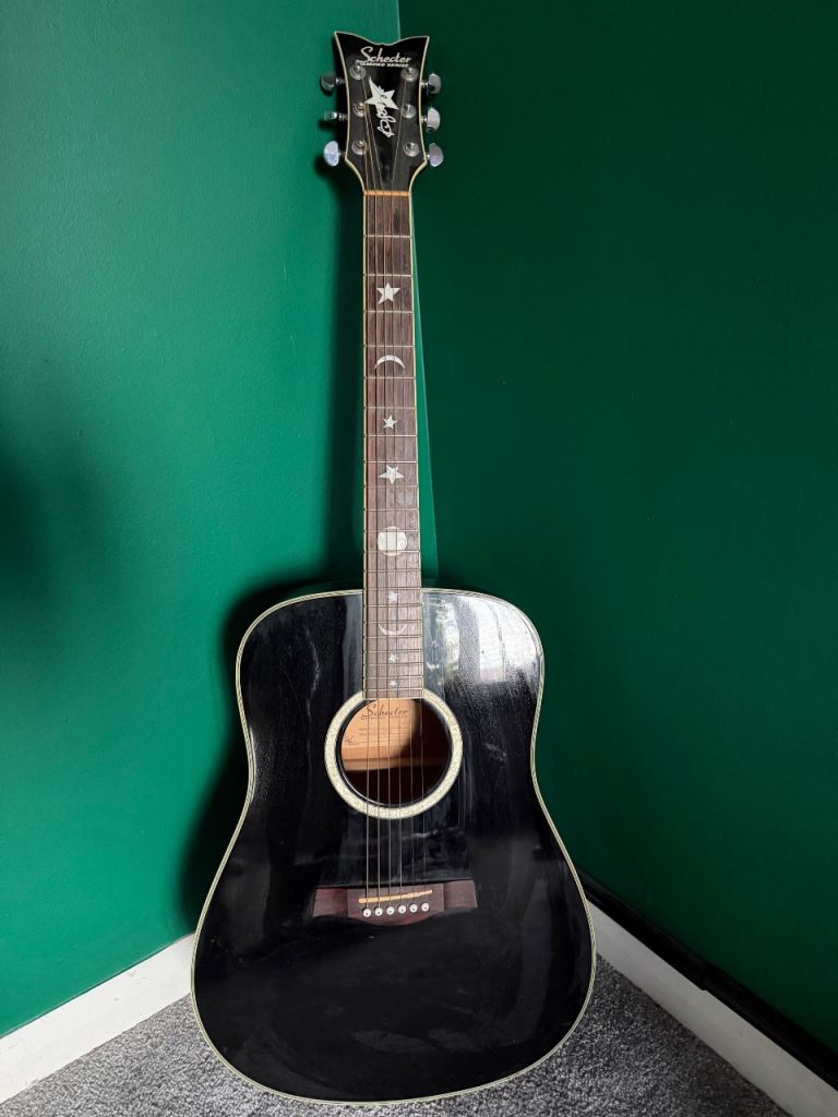 Schecter RS1000 Diamond Series Acoustic Guitar - Black, Good Condition
