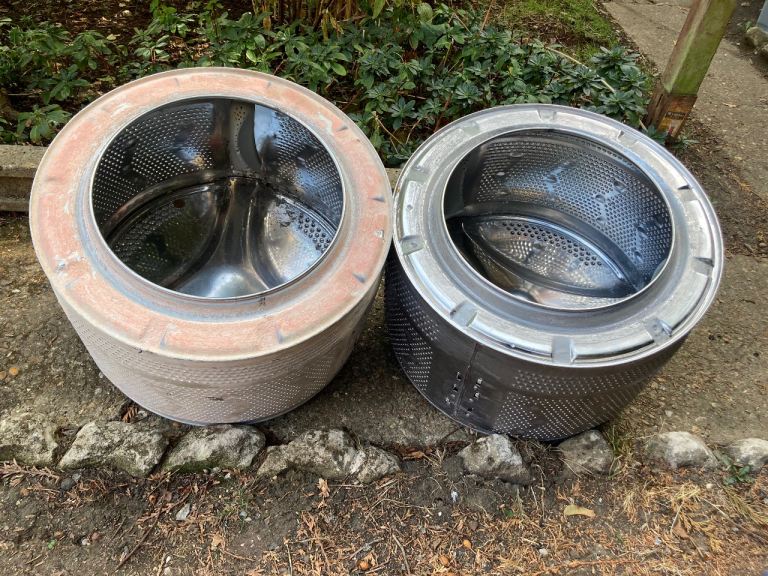 Fire pit bins, barbecue BBQ, log burner  washing machine drums 