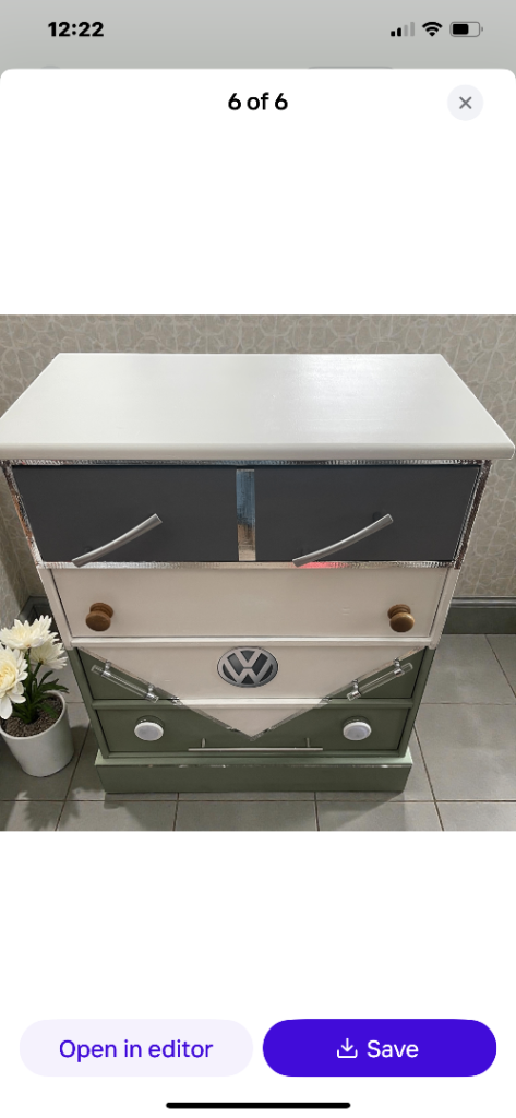 Volkswagen campervan chest of drawers 