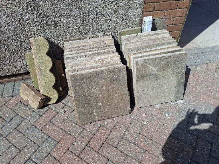 22 paving stones and a few edging stones