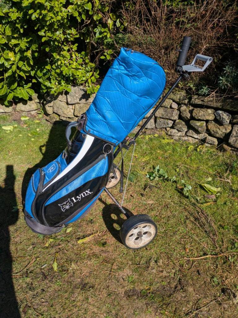 Full Set of Lynx Parallax Golf Clubs with bag and trolley
