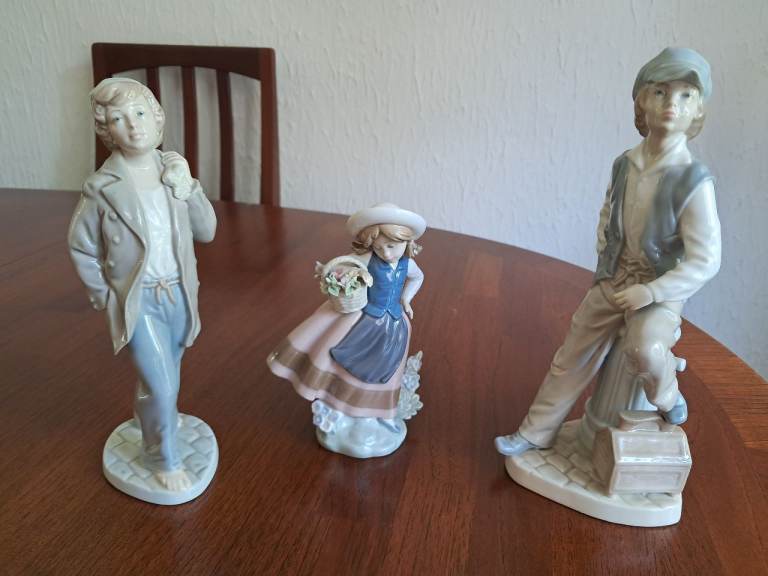 3 Genuine Authentic Nao & Lladro Figurines