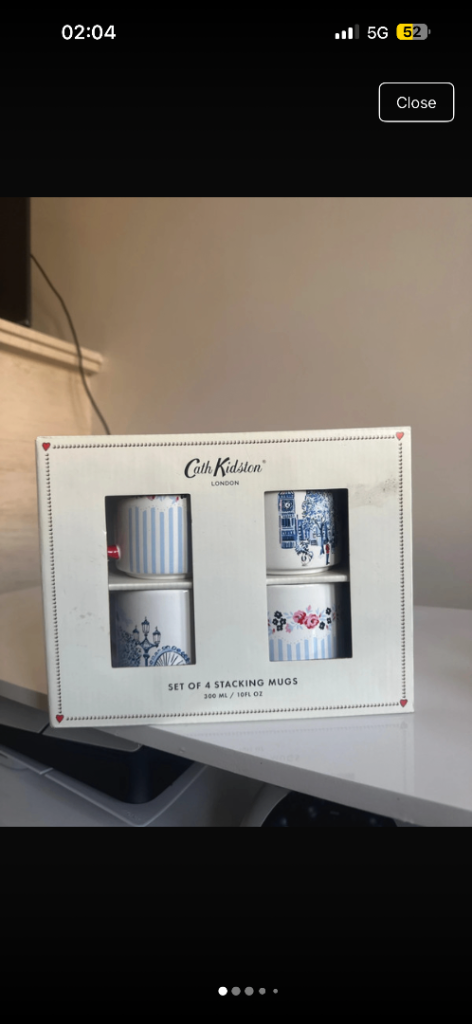 Cath Kidson set of 4 mugs NEW