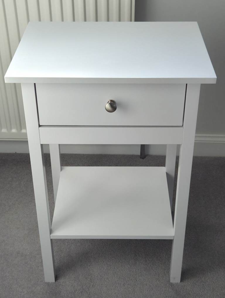 Bedside Cabinet White New - Still Flatpacked in Box