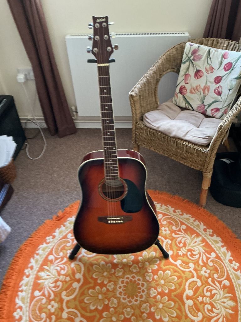 Ashton Acoustic Guitar - Good Condition, Brown Sunburst