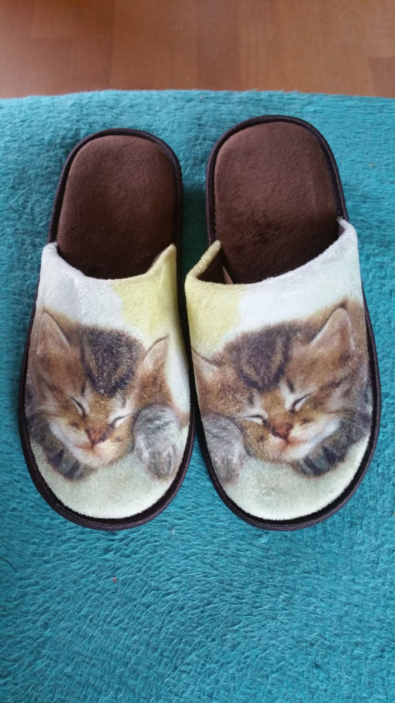 Cute Kitten Ladies size M mule slippers Brand new!