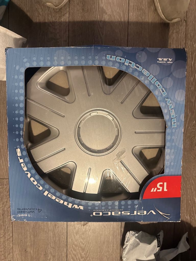 Versaco 15" Wheel Covers – Silver, Brand New