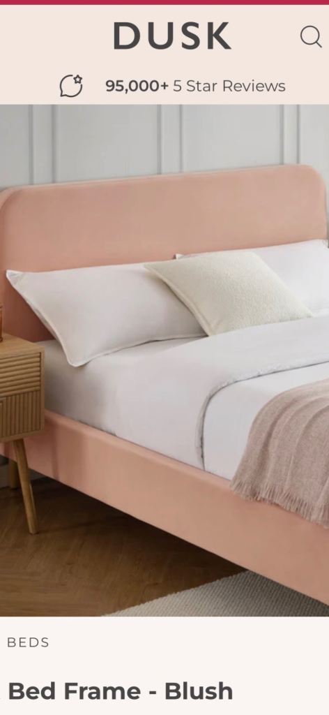 King size bed and mattress