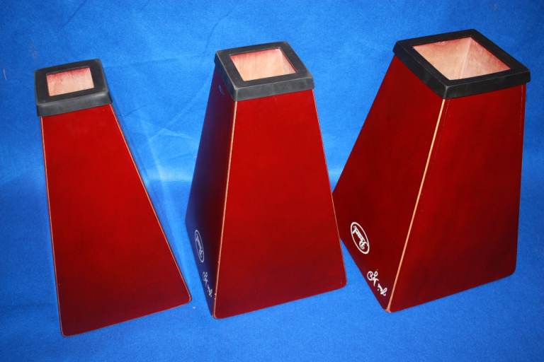 Set of 3 Pearl Jesus Diaz Wedge Cajons ~ With Cases ~ 10in + 11in + 12in ~ All 18in High ~ £325 ono