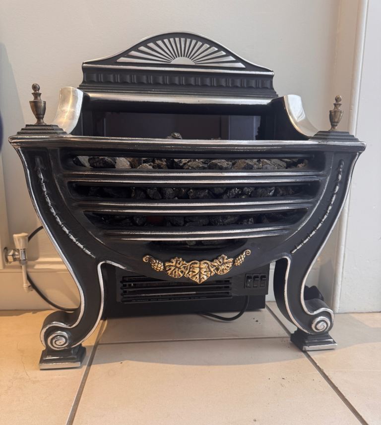 Burley 227 Stamford Electric Fire 2kW Polished Aluminium