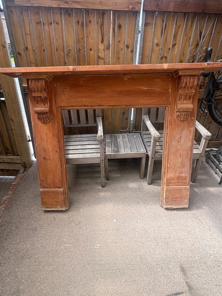 Antique wooden fire place 