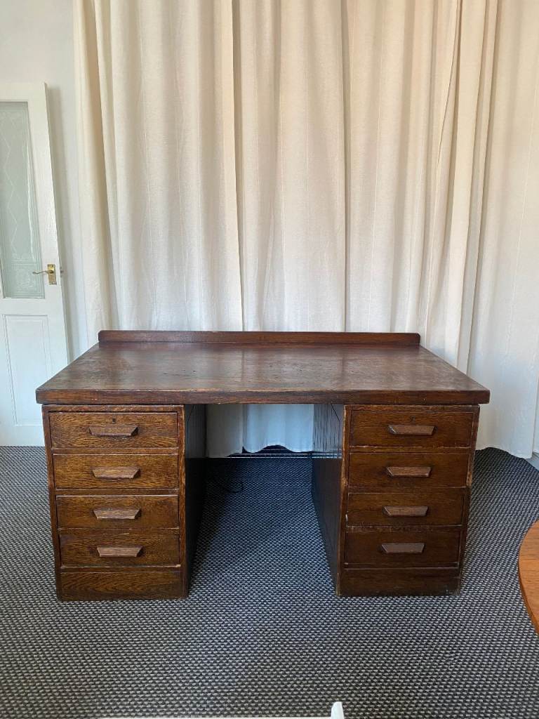 Large Wooden Office Desk – Good Condition