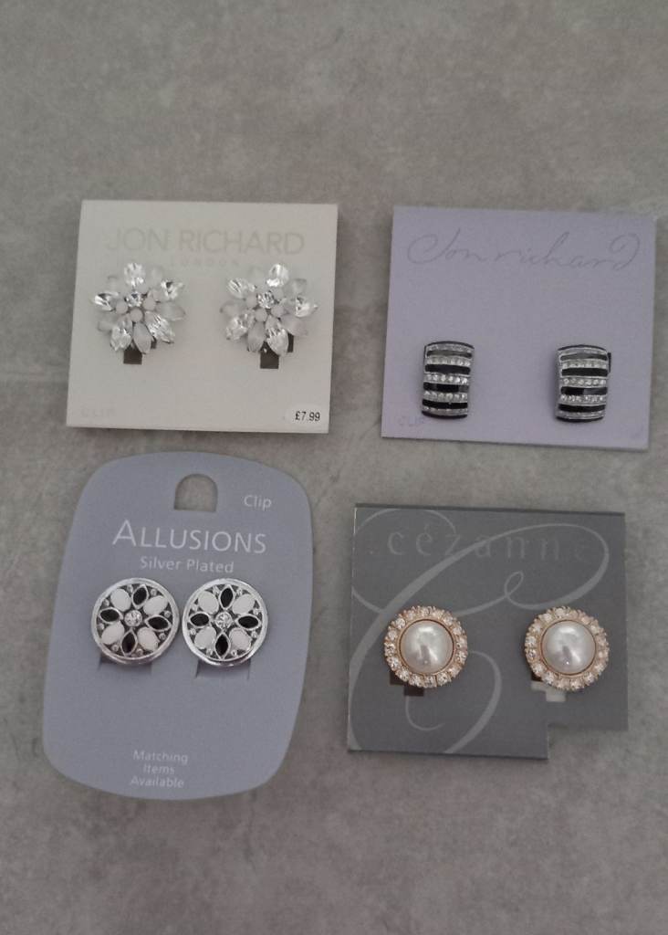 4 Sets of Clip-On Earrings Bundle. £1 each 