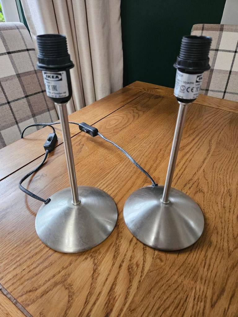 Pair of Ikea Metal Table Lamps