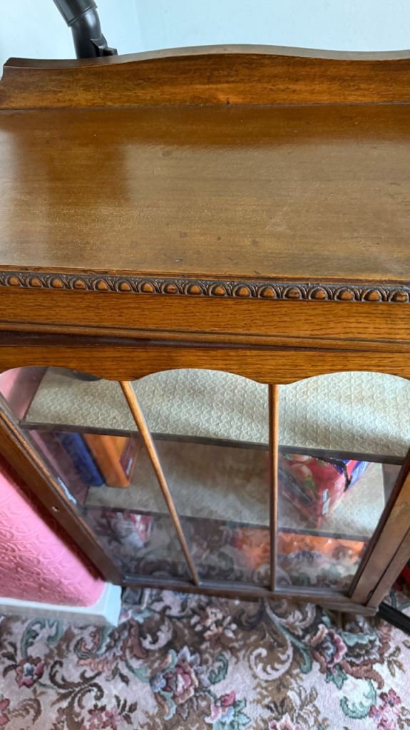 Vintage glass display cabinet 
