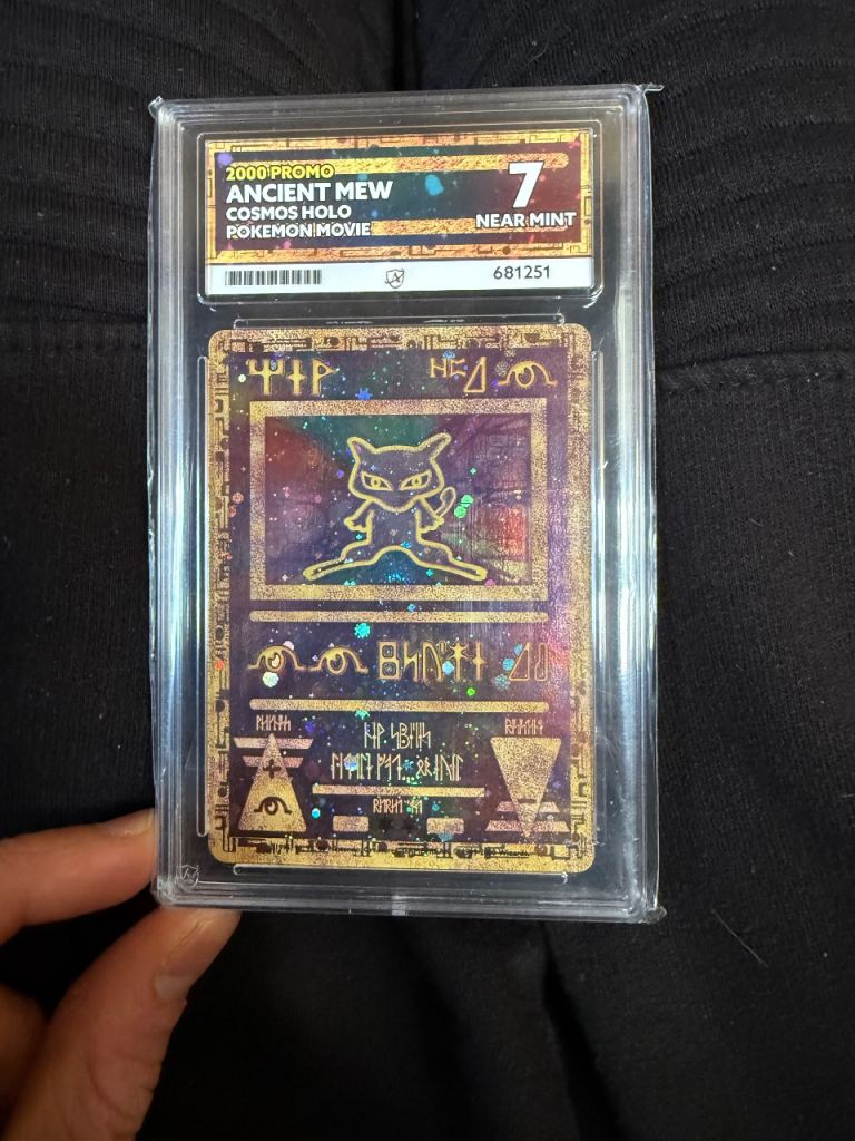 Pokemon 2000 Movie Promo Ancient Mew Cosmos Holo Ace Graded 7