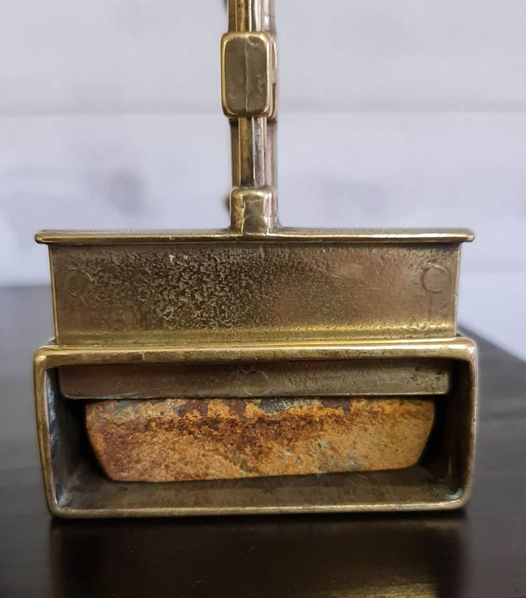 A Pair Rare Antique Victorian Solid Brass Flat Irons