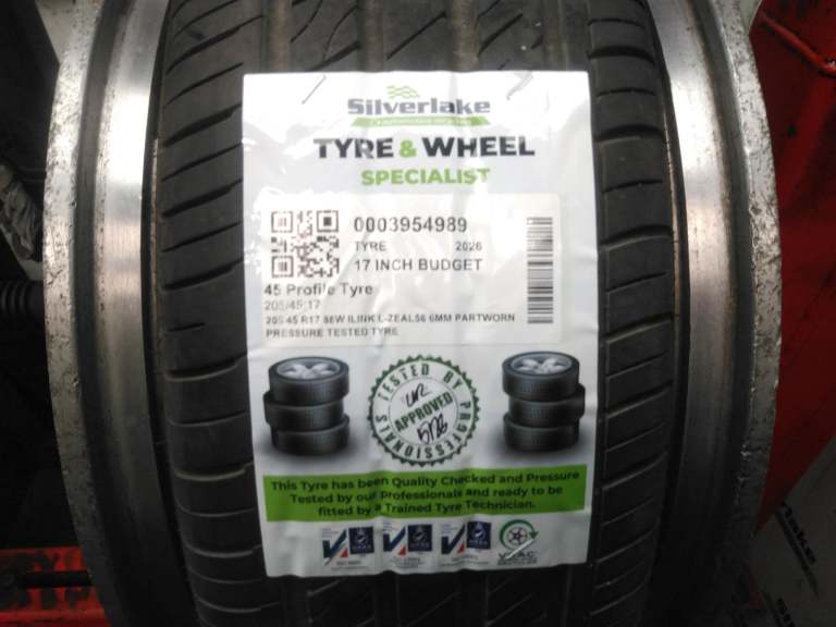205 45 R17 88w Ilink L-Zeal56 6mm Partworn Pressure Tested Tyre