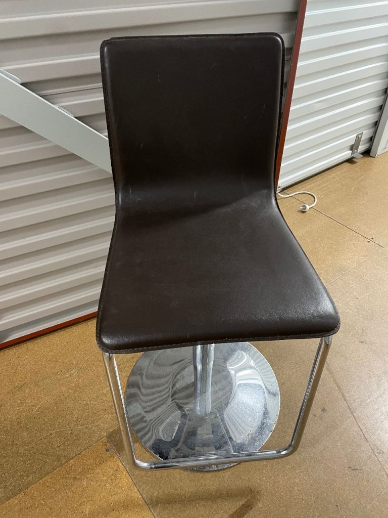 Brown leather look chair