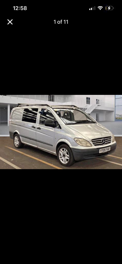2005 Mercedes Vito CREWCAB VAN 4-Seat TOW/BAR Twin/Door  Px swaps 