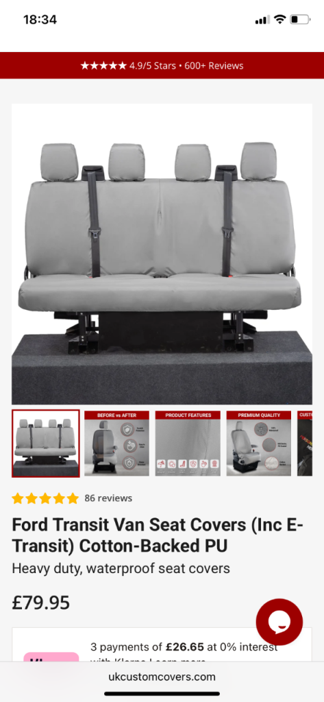Van seat covers