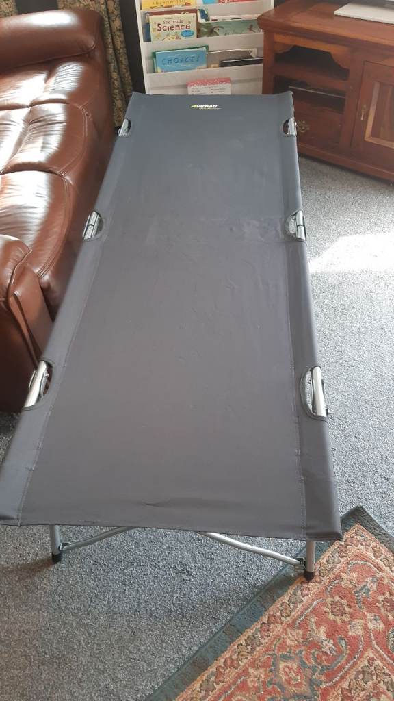 Camping Fold-Up Bed - Grey, Good Condition