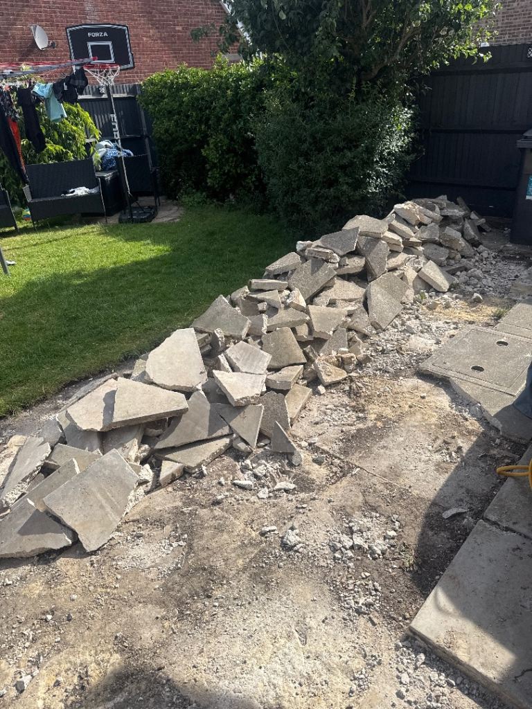 Broken slabs/rubble 