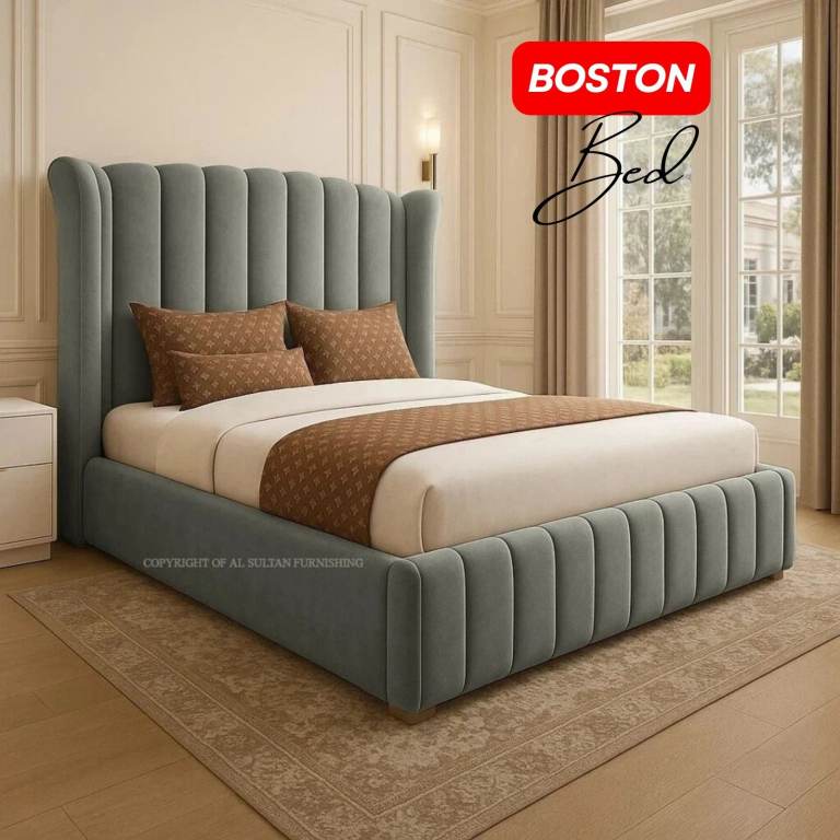 ottoman bed frame Plush velvet upholster Storage and mattress are optional Free cash on delivery