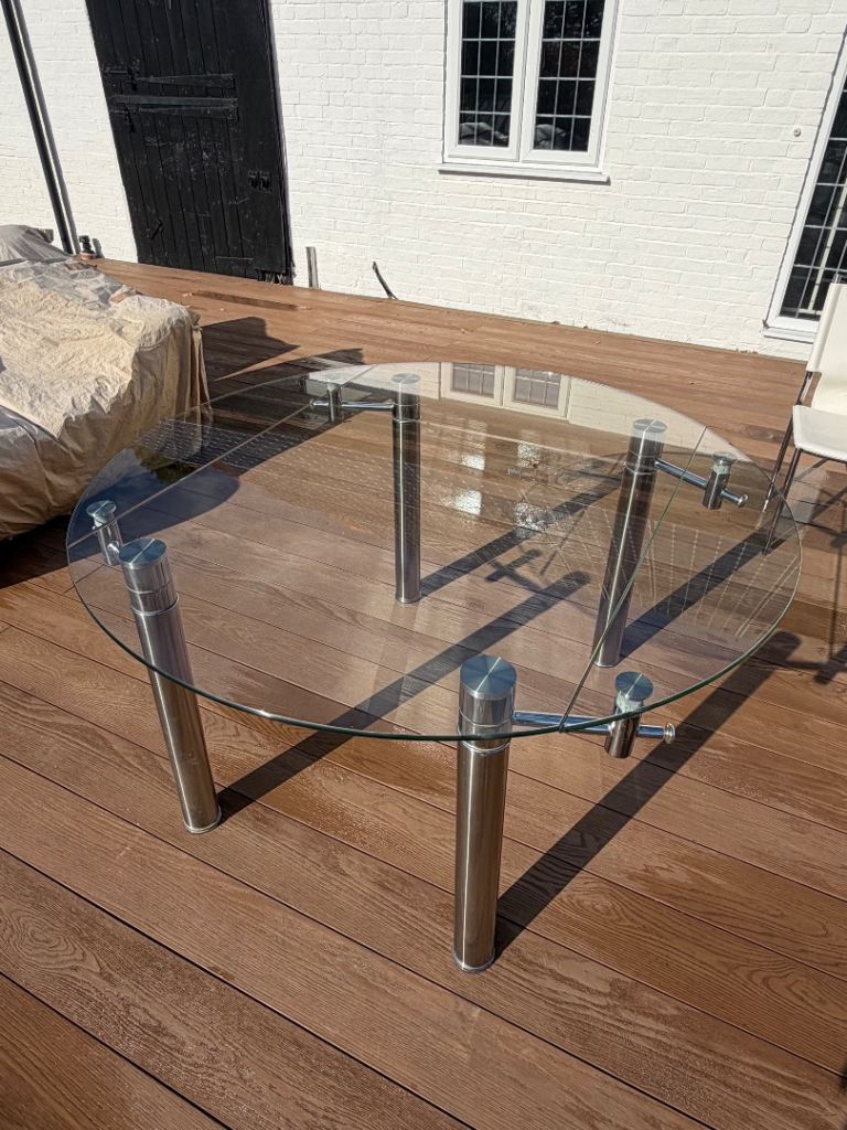 Torino Designer Extending Glass Dining Table + 6 Chairs | in Godalming ...