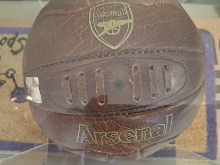 Arsenal football in display case new