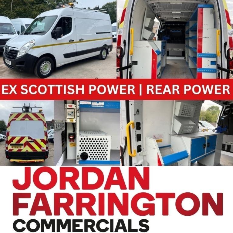 2018 VAUXHALL MOVANO L2 H2 EURO 6 UTILITY SPEC MOBILE WORKSHOP WITH REAR POWER