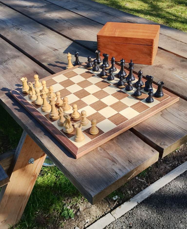 (SOLD) Competition Staunton Walnut Chess Set