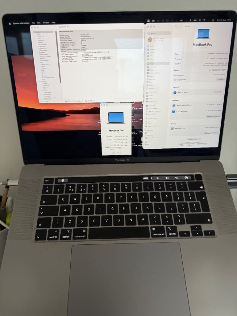 Apple MacBook Pro 16,1 (2019) i9 64GB RAM 4TB SSD - Good Condition