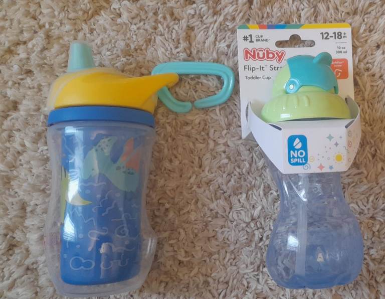 X2 Brand New Nuby toddler cup bottles