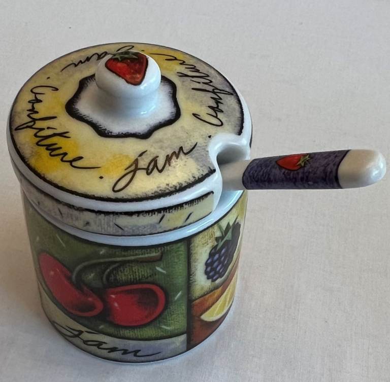 French style Jam Pot and Spoon