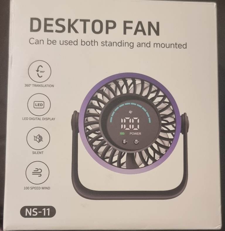 New Desktop Fan NS-11 with LED Digital Display