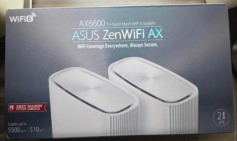 image for ASUS ZenWiFi AX Whole-Home Tri-Band Mesh WiFi 6 System (XT8)