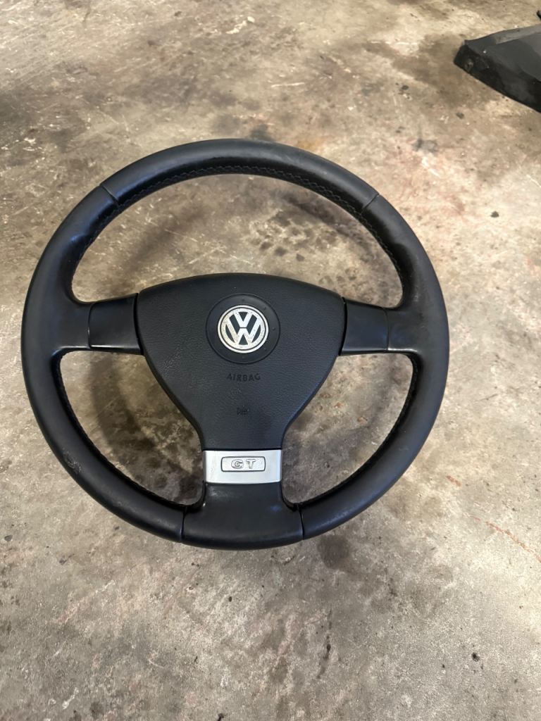 Volkswagen 3 Spoke Steering Wheel Leather 