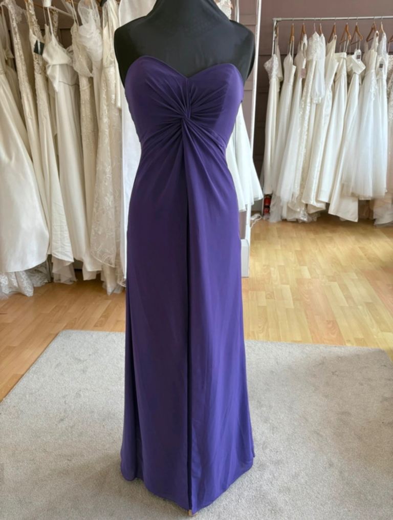 Stunning Purple Strapless Bridesmaid/Occasion Dress – As Good As New