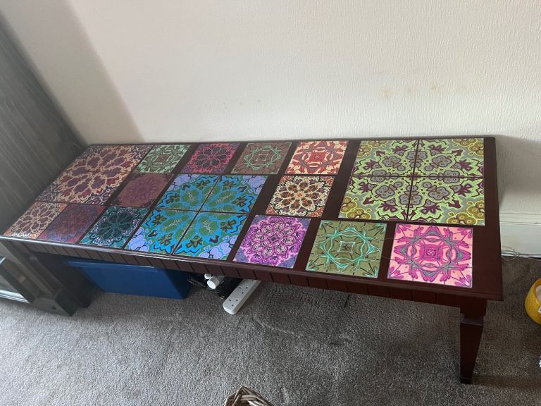 Side table boho upcycling project real wood