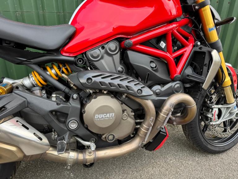 Ducati Monster 1200S White Stripe 2015 Red 23k Full Ducati History Ohlins