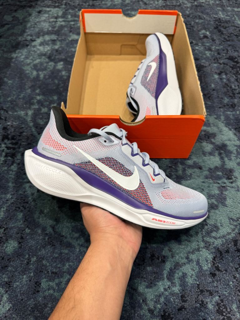 Nike Air Zoom Pegasus 41 Women’s Running Trainers UK 6.5 White Purple FD2723-013