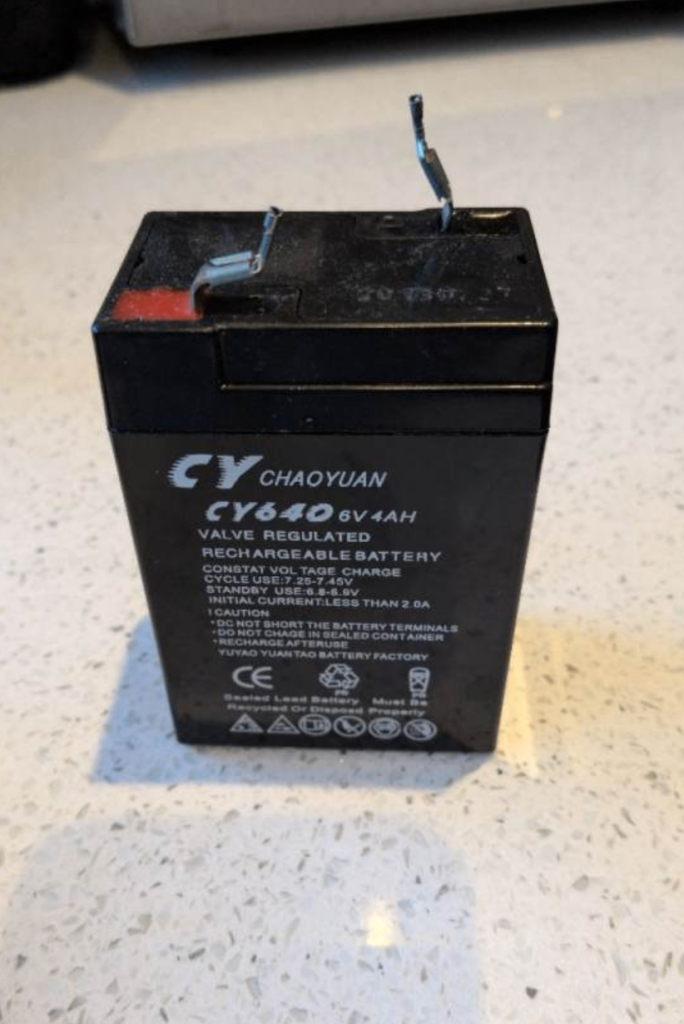 3 available 6V 4AH Rechargeable Battery
