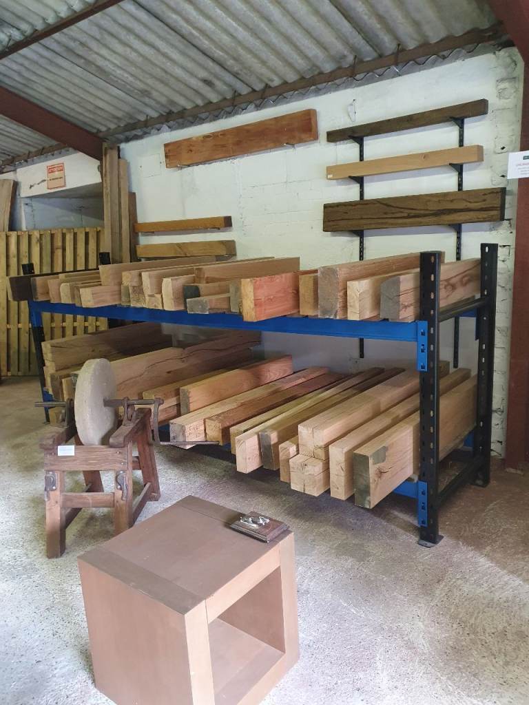 Oak beam mantels / woodburning stove 