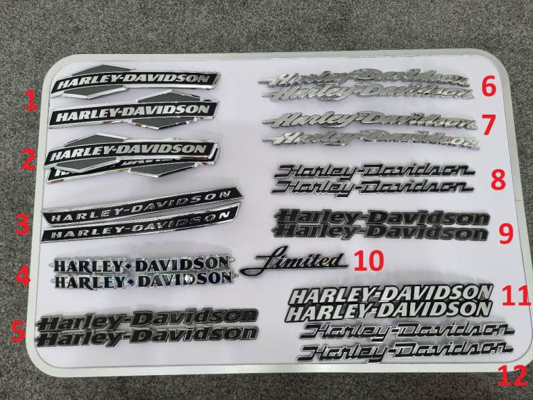 Harley Davidson Touring Fuel Tank Emblems Badges Set