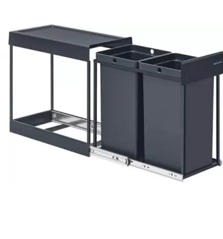 New Pull-Out Kitchen Waste Bin with Two Compartments